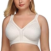DotVol Women's Full Figure Minimizer Bras Comfort Large Busts Wirefree Non Padded Plus Size Bra
