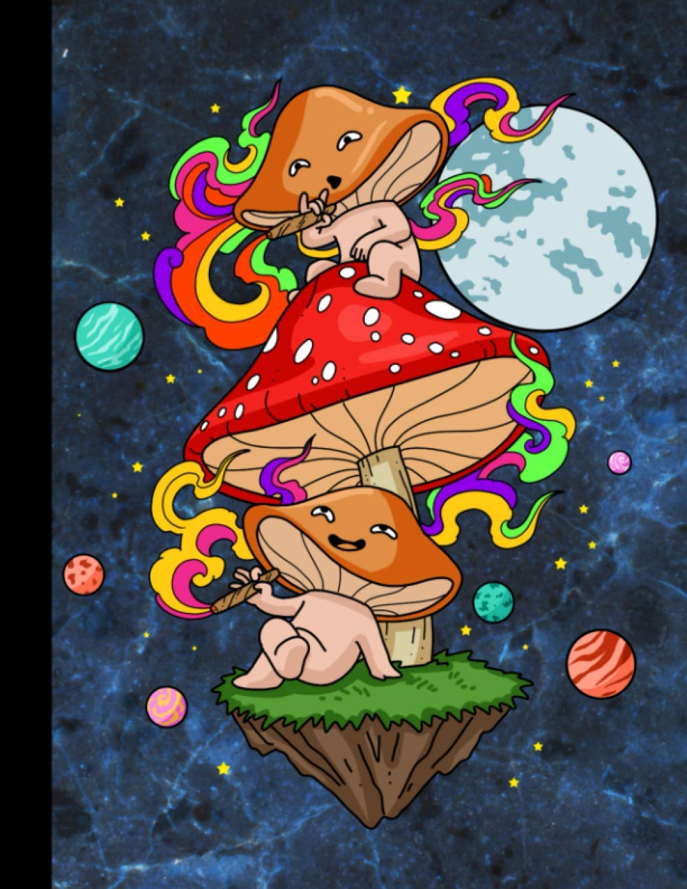 Psilocybin Magic Mushrooms Hallucinogenic Composition Notebook 110 Pages Wide Ruled 8.5 x 11 in: Shrooms Gift For Men & Women
