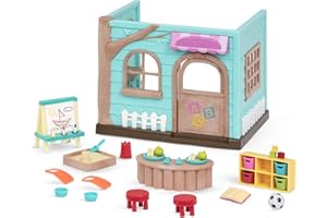 LI'L WOODZEEZ Li’l Woodzeez – Li'l Luvs & Hugs Nursery – Dollhouse Playset – Miniature Furnitures & Accessories Included – Pretend Play for 3+ Years