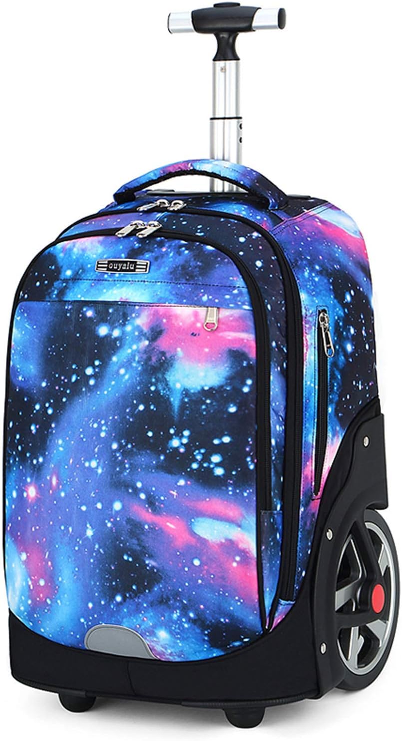 women rolling book bag