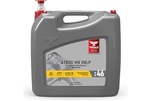 TRIAX Atros MV HVLP 46 Full Synthetic Hydraulic Oil, 300% Additive Anti-Wear Boost, 7,000-10,000 Hour Life, Arctic Grade -54 Cold Flow and High Temp Operations (5 Gallon)