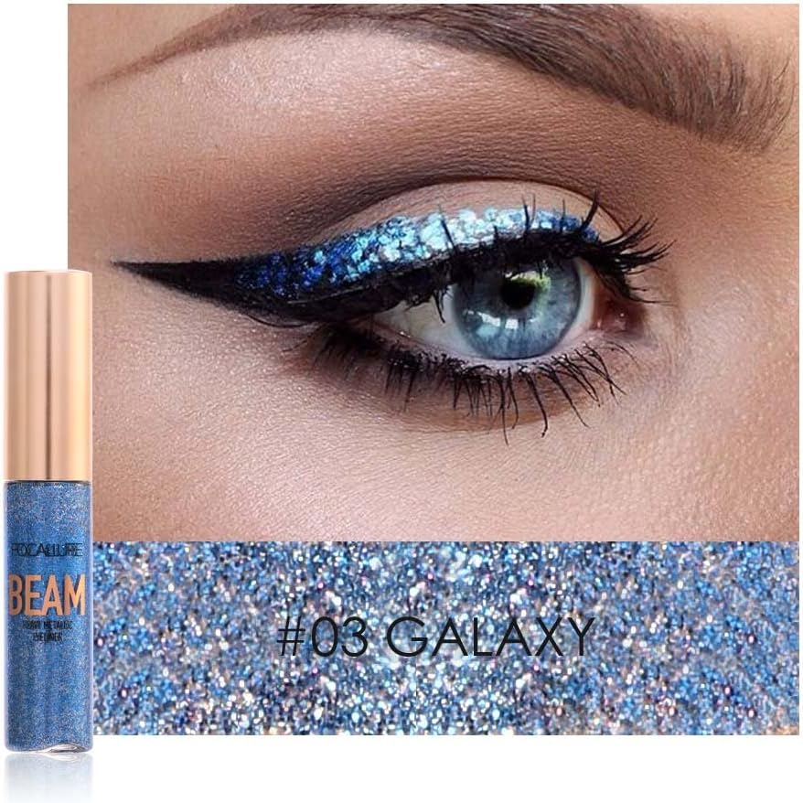 Glitter Eyeshadow 5 Colors Long Lasting Waterproof Liquid Eyeliner Beauty Eye Liner Makeup