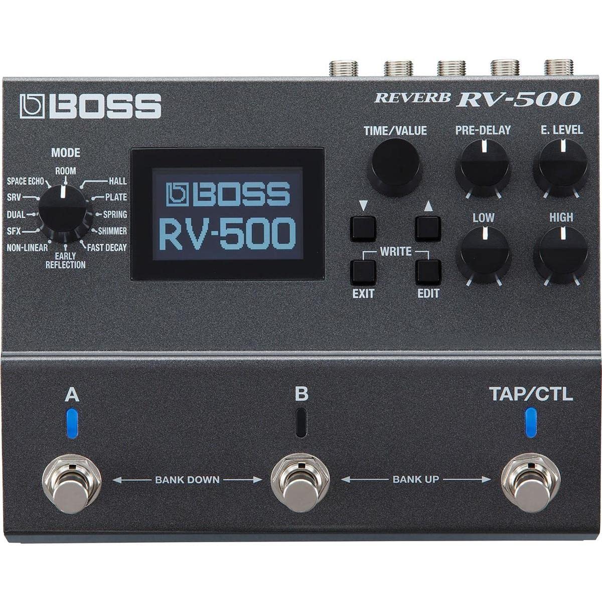 BOSS RV-500 Reverb Effects Pedal, Erstklassige 32 Bit AD/DA-Wandlung mit 32 Bit Fließkommaberechnung und 96 kHz Samplingrate in Studioqualität
