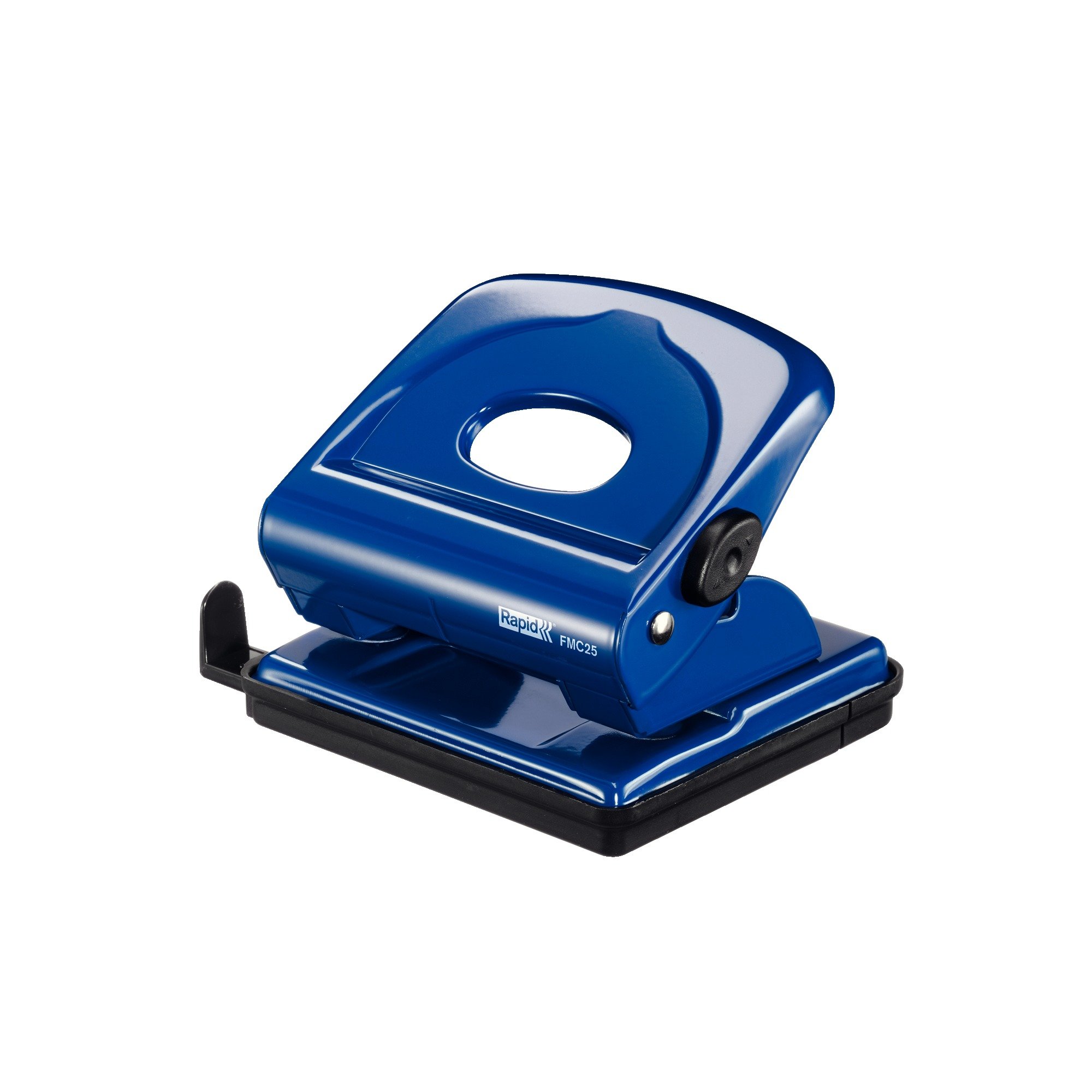 Rapid FMC25+ 2 Hole Punch, Punches up to 30 Sheets, Adjustable Guide Bar, Metal, Blue, 5000283