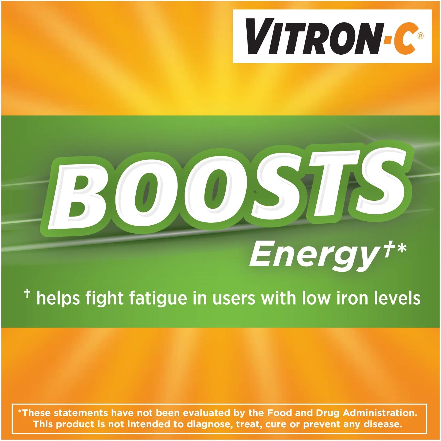 Vitron-C High Potency Iron Supplement with Vitamin C, Boosts Energy, 60 Count: Health & Personal Care