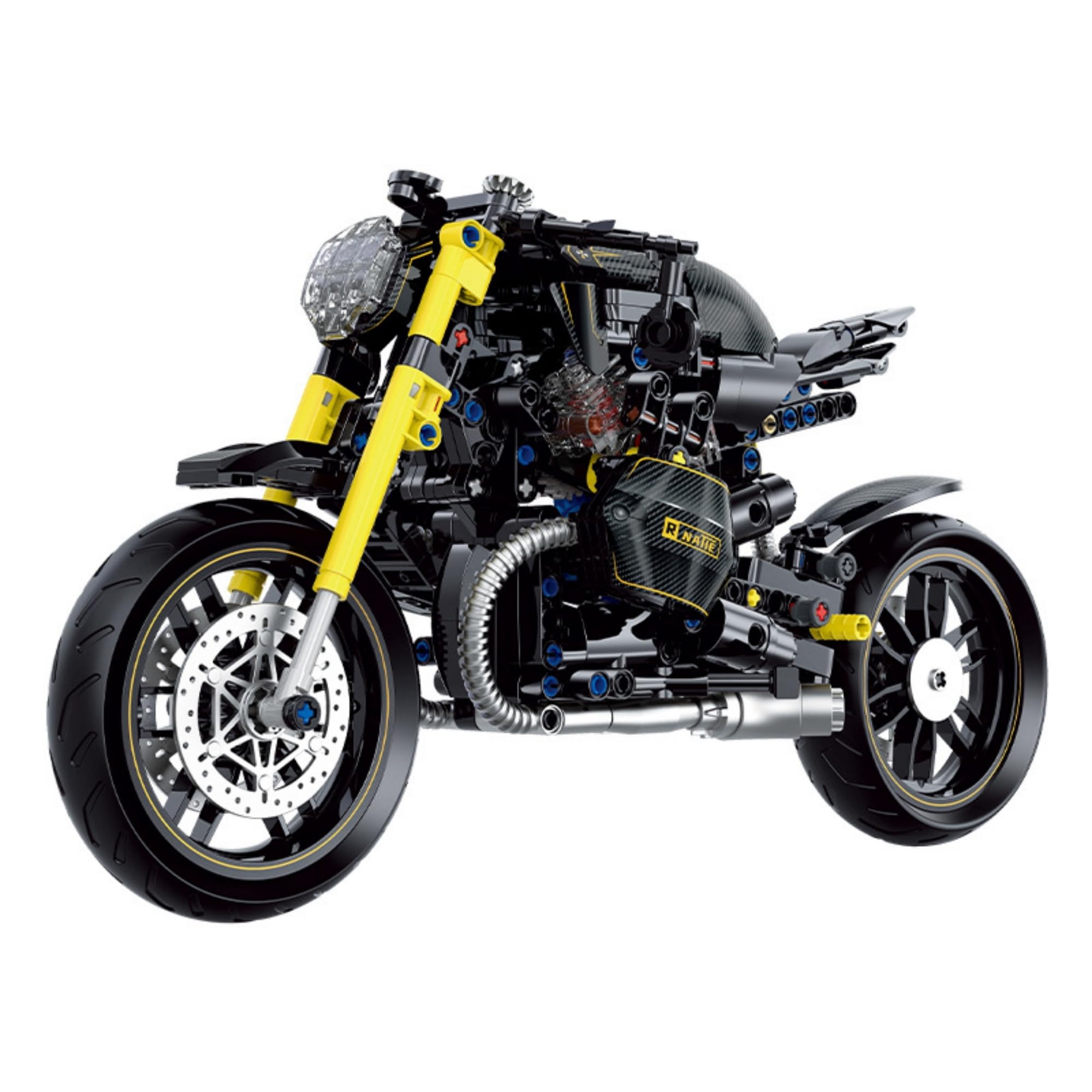 JVAVNE Motorcycle Building Blocks Set, 1:8 Simulation Motorbike, Construction Superbike Toys for Adults Kids, Collectible Racing Motorcycle Building Bricks Scale Model Kit Gift Decor, 634PCS — image 1