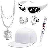 Goenb Solja Boy Hip Hop Costume Kit, Rapper Costume Accessories 80s 90s 2000s Hip Hop Costume Accessories for Men Women Adult