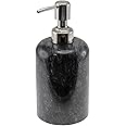 Creative Home Natural Black Marble Liquid Hand Soap, Lotion Dispenser Sanitizer Dispenser for Bathroom Countertop, Kitchen Sink Hand Soap, Dish Soap