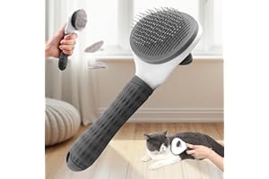1PC Pet Cat & Dog Brush - Stainless Steel Grooming Comb for Long Hair, Shedding & Dematting, Gentle Hair Comb for Cats, Dogs
