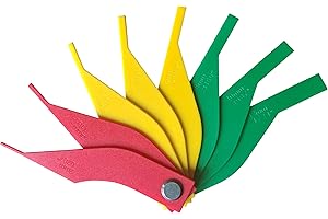 ZERINT Brake Pad Thickness Gauge (2-12mm) - for Car/Truck/SUV .8-Piece Lightweight Plastic Tool Kit with SAE/Metric Scales, Color-Coded for Car/Truck/Drum Brake - Durable & Portable Design(HT-391)