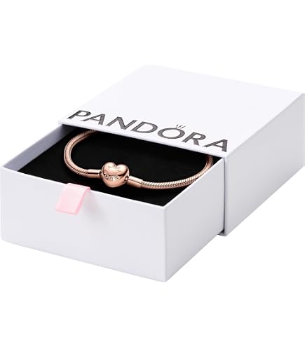 Amazon.com: PANDORA Heart T-Bar Closure Snake Chain Bracelet, 7.5