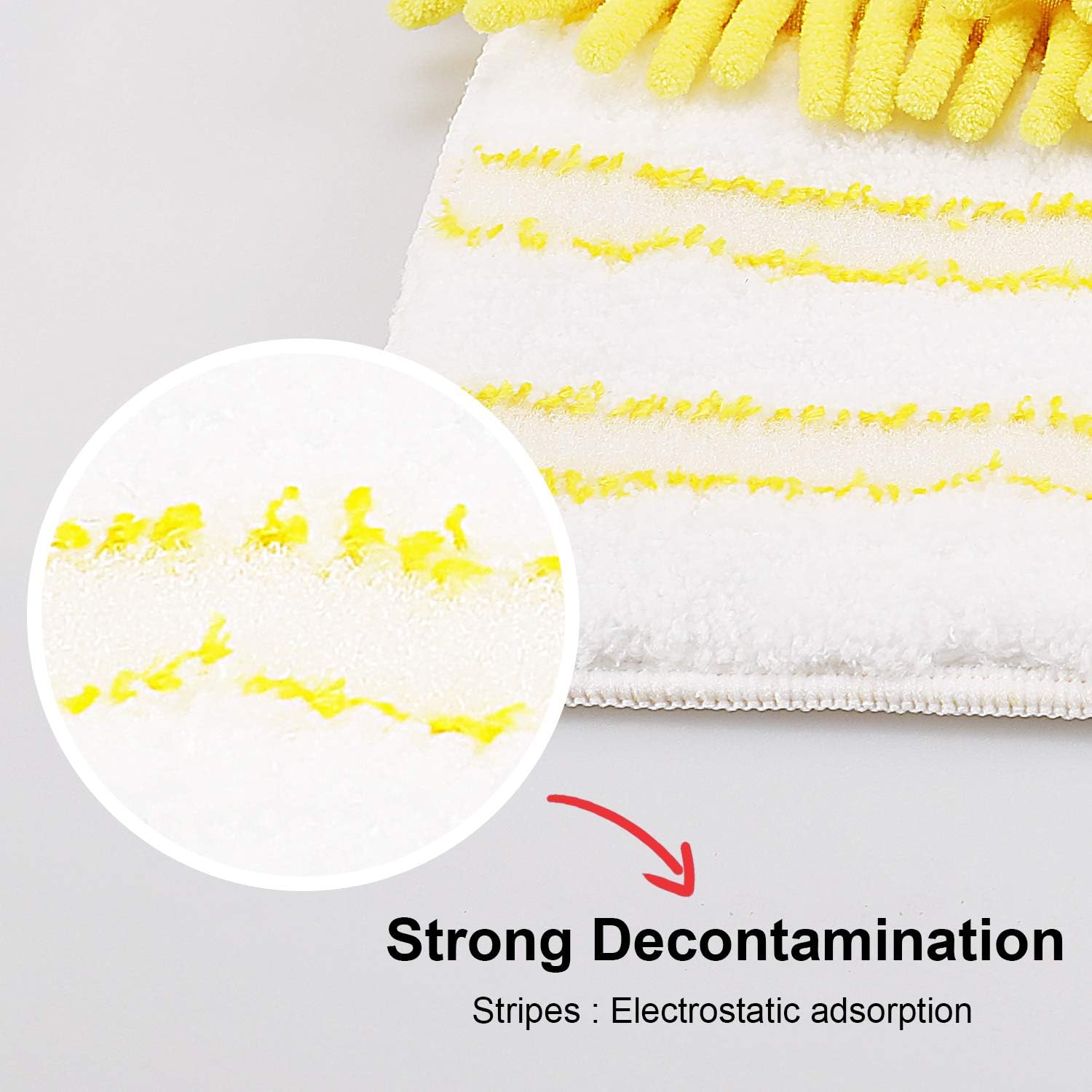 AKOMA Dry and Wet Mop Two Sided Dust Mop for Floor Cleaning Microfiber Hardwood Floor Tile Mop 360 Flip with 2 Washable Mop Pads for Home,Office,Bathroom,Yellow: Health & Personal Care
