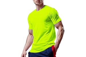 YumiDay Mens Workout Shirts Dry Fit, Mens Running Shirt Athletic Shirts Moisture Wicking Crew Neck Gym T-Shirts Short Sleeve