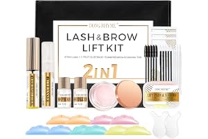 DONG RHYME Lash Lift Kit - 2-in-1 Professional Brow Lamination & Eyelash Perm Kit with Safe Ingredients