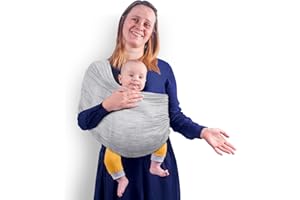TKKOK Baby Wrap Carrier, Unisex Baby Carrier, Lightweight & Ultra Soft, Easy to Wear Baby Wrap, Perfect for Newborn Toddlers