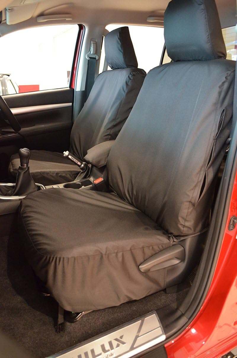 Turtle Covers TOHI16FPINBK Tailored Waterproof Washable Front Seat Covers [Black]