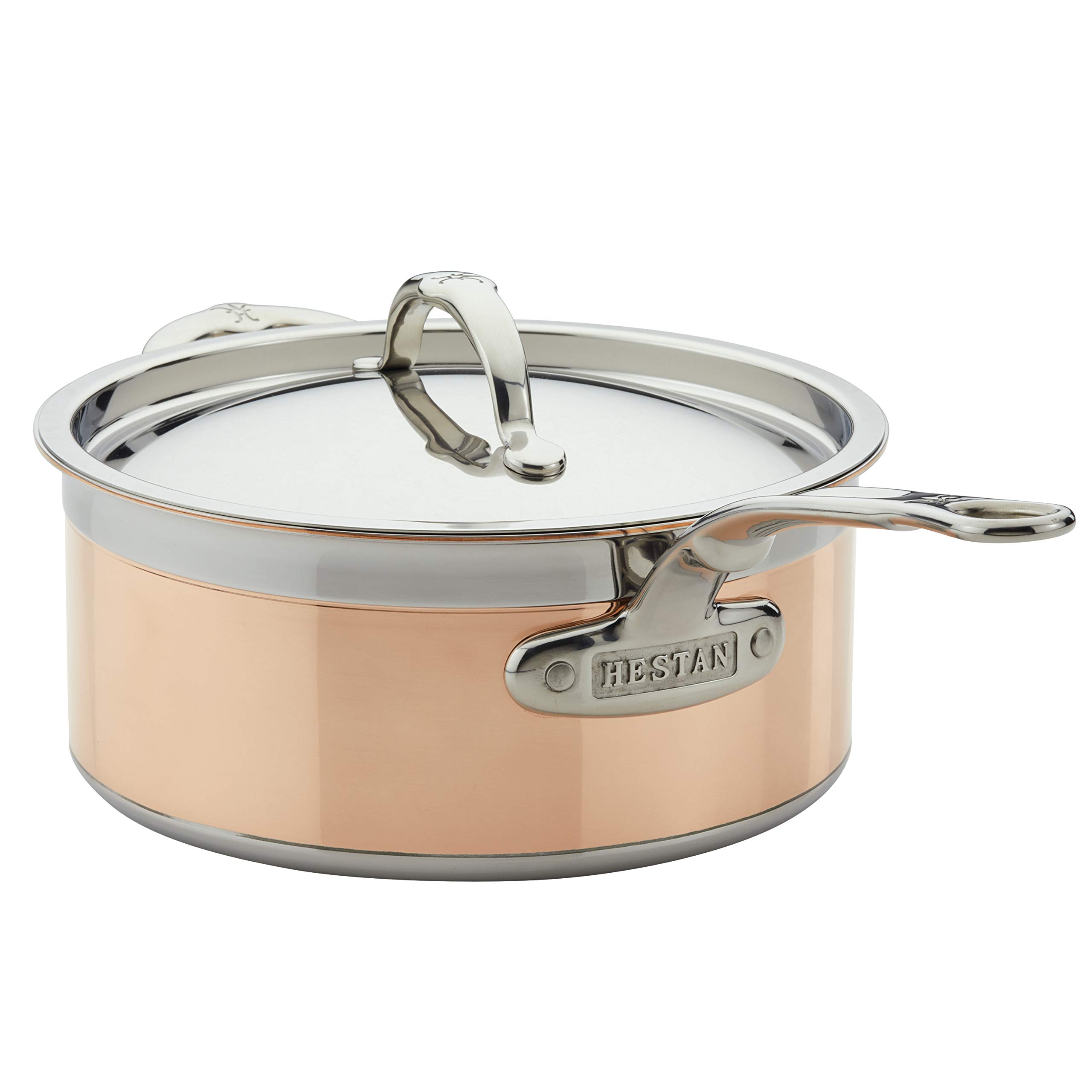 HestanCopperBond Collection - 100% Pure Copper Sauce Pan, Induction Cooktop Compatible, 4 Quart