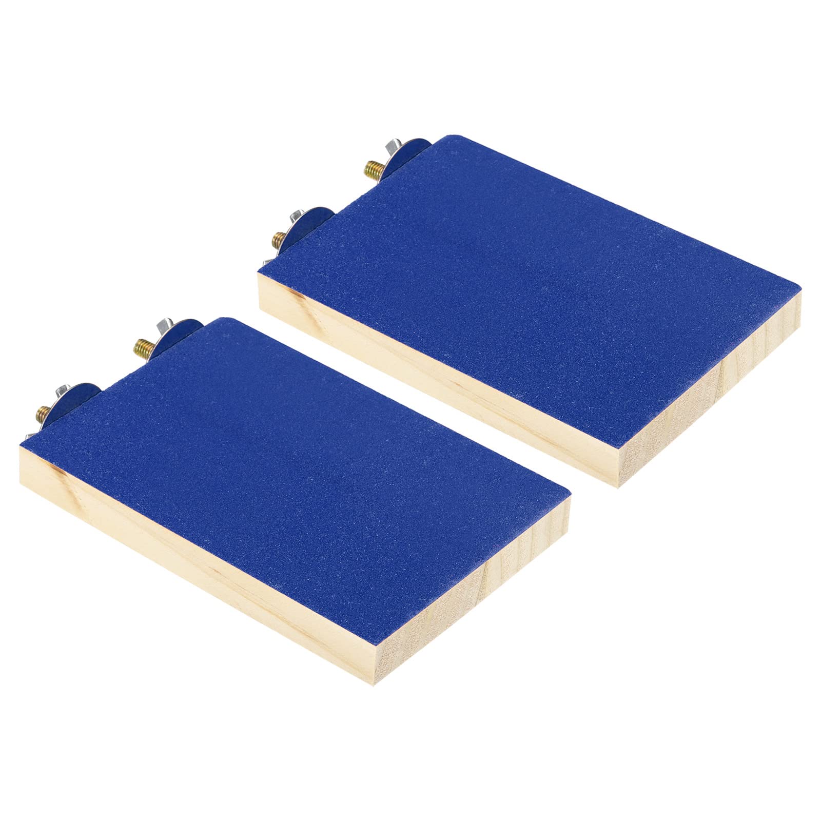 PATIKIL Bird Perch Stand, 2 Pack Parrot Stand Platform Playground Paw Grinding Clean for Parakeet Cockatiel Cage Accessory, Blue