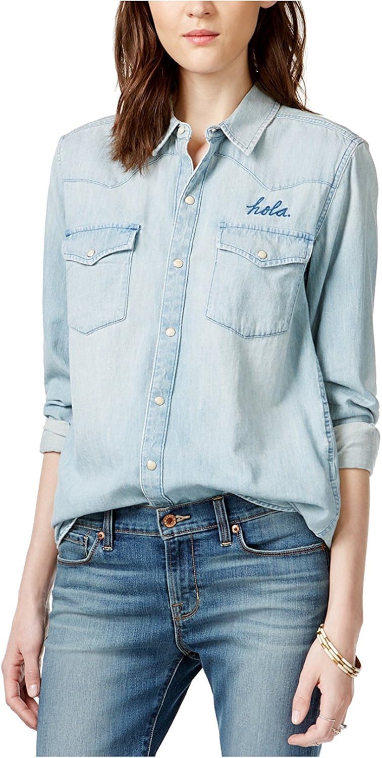 lucky brand denim shirt womens