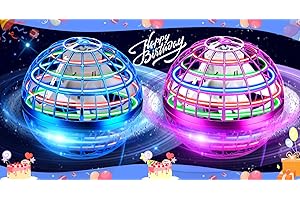 VANTEXI 2023 Flying Orb Ball,Cosmic Globe Flying Hover Ball Toy,Magic Floating Ball Galactic Fidget Spinner Boomerang Drone Gifts for 6 7 8 9 10 11 12+ Year Old Kids Boys Girls Adults(2PCS-Blue & Purple)