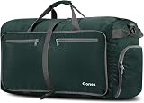 Gonex 150L Foldable Travel Duffle Bag with Shoes Compartment Dark Green