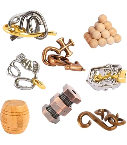 Amazon.com: CUDNY 7 Pieces Cool Mind Puzzles Unlock Interlock