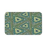 Doodle Office Mouse Pad,Multicolored Tribal Design