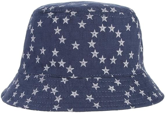 Amazon ハット かわいい日焼け止め帽子サイズ52センチ少年少女春夏五ta星印刷太陽漁師帽子 ファッション帽子 色 濃紺 サイズ 52 ハット 通販