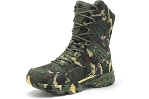 Orthopedic Work Shoes For Men,Side Zipper Non Slip Orthopedic Hiking Tactical Shoes, Lightweight Tactical Combat Boots For Ou