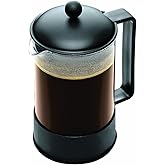 Bodum 51oz Brazil French Press Coffee Maker, High-Heat Borosilicate Glass, Black - Made in Portugal