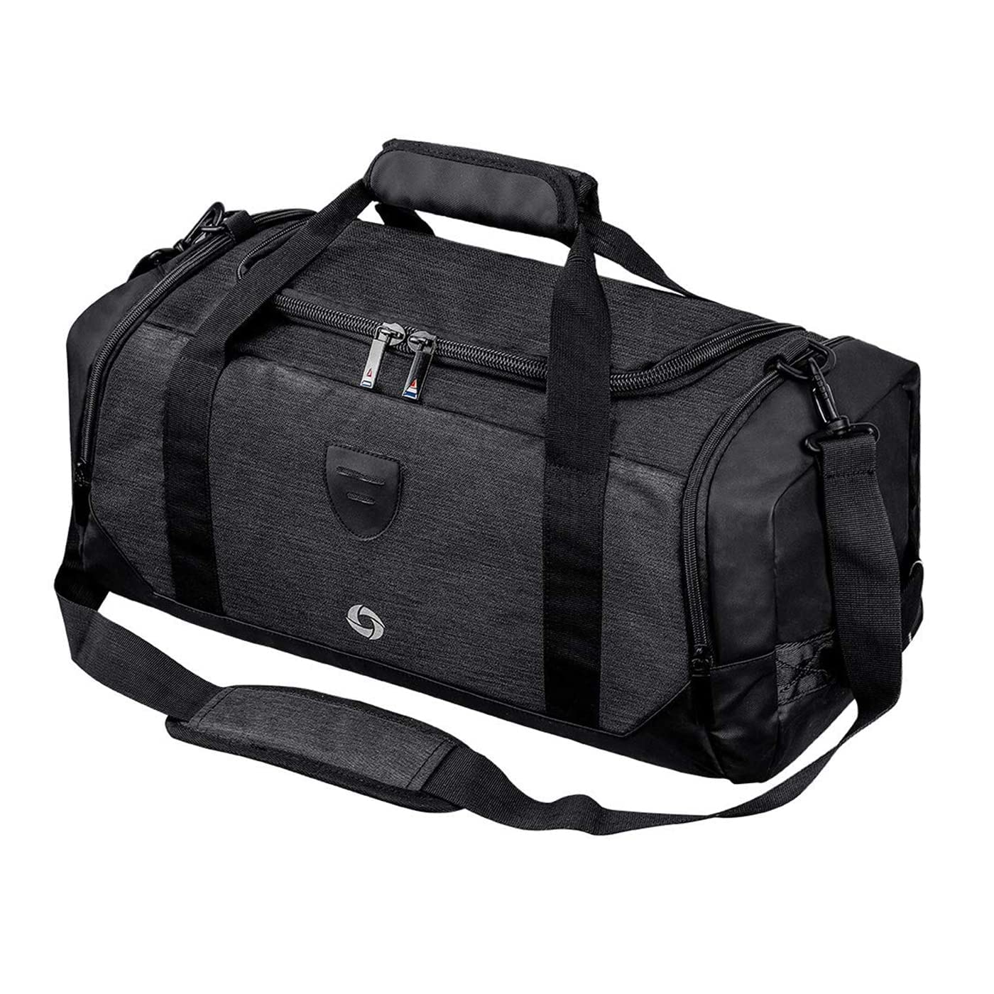 Cico Rider Gym Duffle Bag Backpack Waterproof Sports Duffel Bags Travel Weekender Bag for Men Women Overnight Bag with Shoes Compartment Black