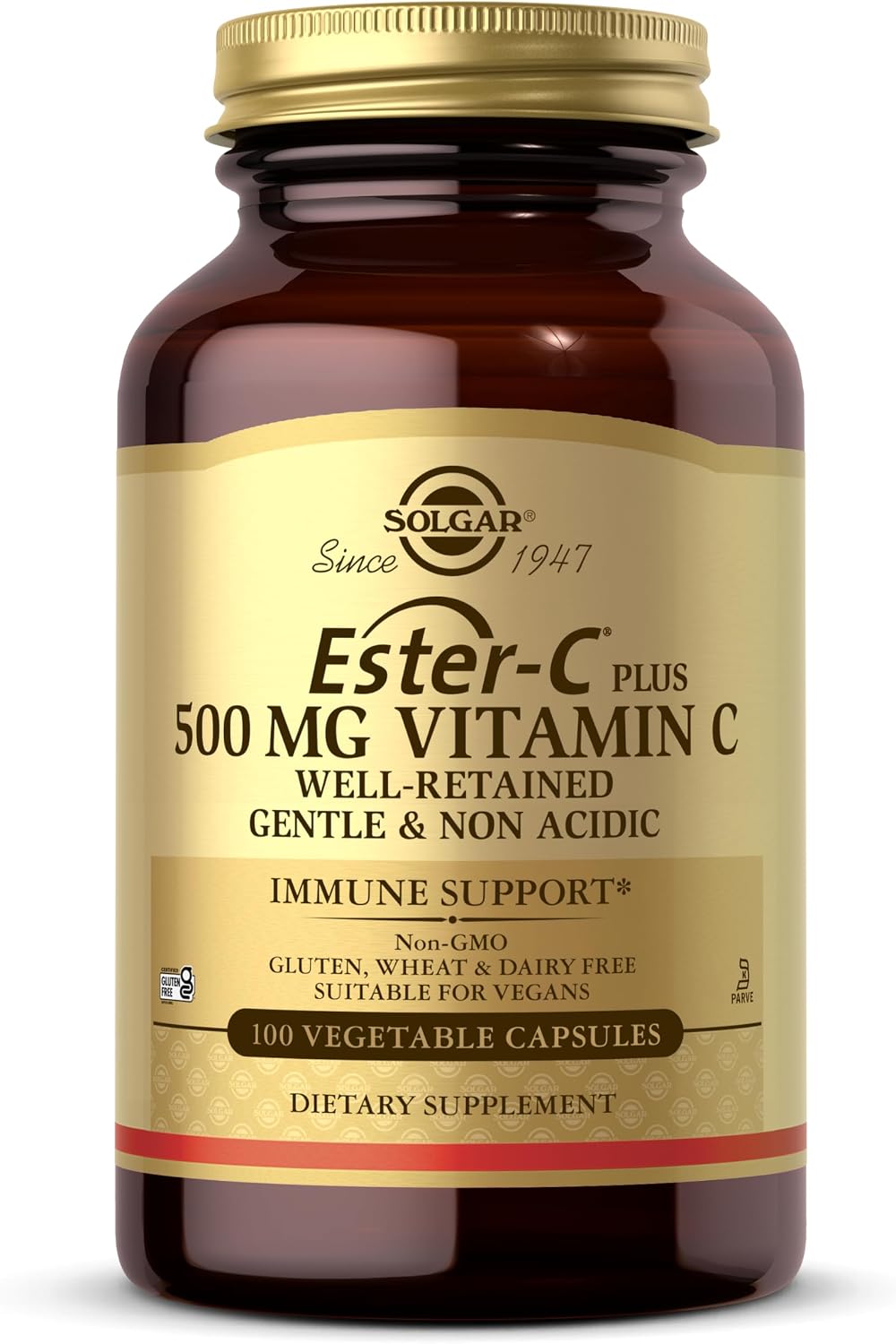 Solgar Ester-C Plus 500mg Vitamin C 100 Veg Capsules Immune Support