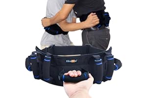KkaFFe Gate Belt for Elderly with 7 Handles,Gait Belts Transfer Belt for Seniors, Adjustable Lift Belts for Elderly (27-45 inches) Quick Release Gait Belt，Patient Transfer Belt for Disabled
