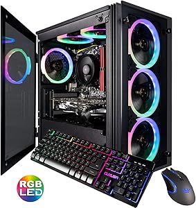 CUK Stratos Micro Gaming Desktop (Intel i7-9700F, 32GB DDR4 RAM, 512GB NVMe SSD + 1TB HDD, NVIDIA GeForce RTX 2060 8GB, 600W Gold PSU, Windows 10 Home) Gamer PC Computer