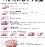 BTArtbox Press On Nails Short Almond French Tip 32 pcs 16 sizes view 7