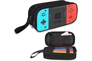 TILYTADLY Large Pencil Case for Boys - Boys Pencil Pouch with Zipper Compartments - Big Capacity Pen Box Gamer Pen Bag Organizer for Kids Teens School