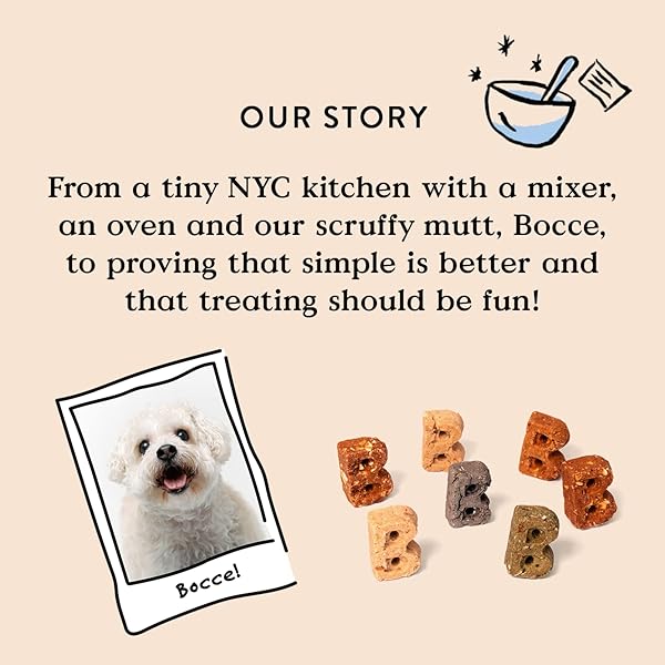 BOCCE’S BAKERY BIRTHDAY CAKE TREATS FOR DOGS – SPECIAL EDITION WHEAT-FREE DOG TREATS, MADE WITH REAL INGREDIENTS, BAKED IN THE USA, ALL-NATURAL PEANUT BUTTER VANILLA BISCUITS, 5 OZ
