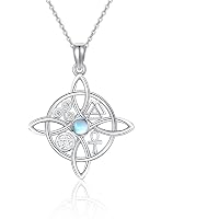 Moonlight Mysteries Amethyst Witches Knot Pendant Necklace - .925 Sterling Silver Wiccan Jewelry With Genuine Amethyst Stone (1 Inch Diameter) - View #8