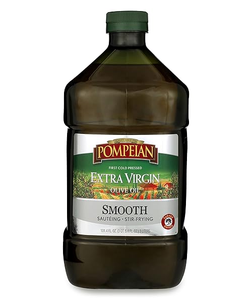 POMPEIAN SMOOTH EXTRA VIRGIN OLIVE OIL, CONTAINS POLYPHENOLS, FIRST COLD PRESSED, 101 FL OZ