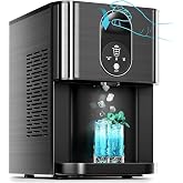 Kismile Countertop Nugget Ice Maker, Self-Cleaning, 44 lbs/24H, Black | Soft Chewable Pebble Ice Machine with One-Click Operation, Pellet Ice Maker for Home, Kitchen, Bar or Office