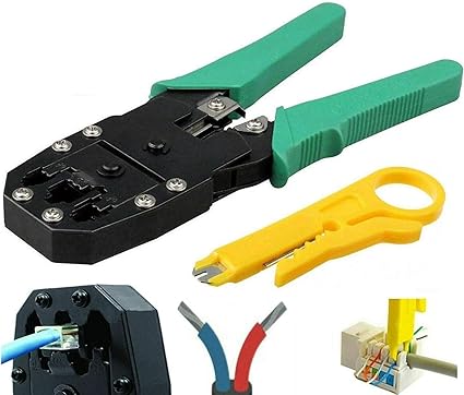 Famous Quality 3 in 1 Modular Crimping Tool, RJ45, RJ11 CAT5e/CAT6 LAN Cutter with Cable Cutter (Multi-Colour)