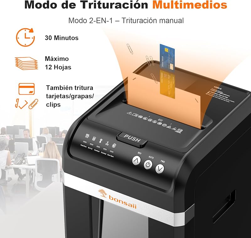 Destructora de Papel Auto-Feed 200 Hojas, Microcorte P-4