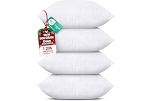 Utopia Bedding Throw Pillows (Set of 4, White), 18 x 18 Inches Pillows for Sofa, Bed and Couch Decorative Stuffer Pillow