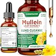 Easment Mullein Leaf Extract Drops for Lungs – Herbal Supplement for Lung Cleanse, Mucus & Phlegm Relief – Alcohol-Free Liqui