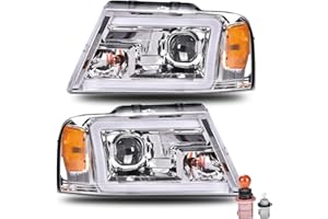 G-PLUS LED DRL Headlights Compatible with Ford F150 2004-2008/ Lincoln Mark Lt 2006 2007 2008(NOT Compatible with 2004 F150 Heritage/Flareside Beds Models)
