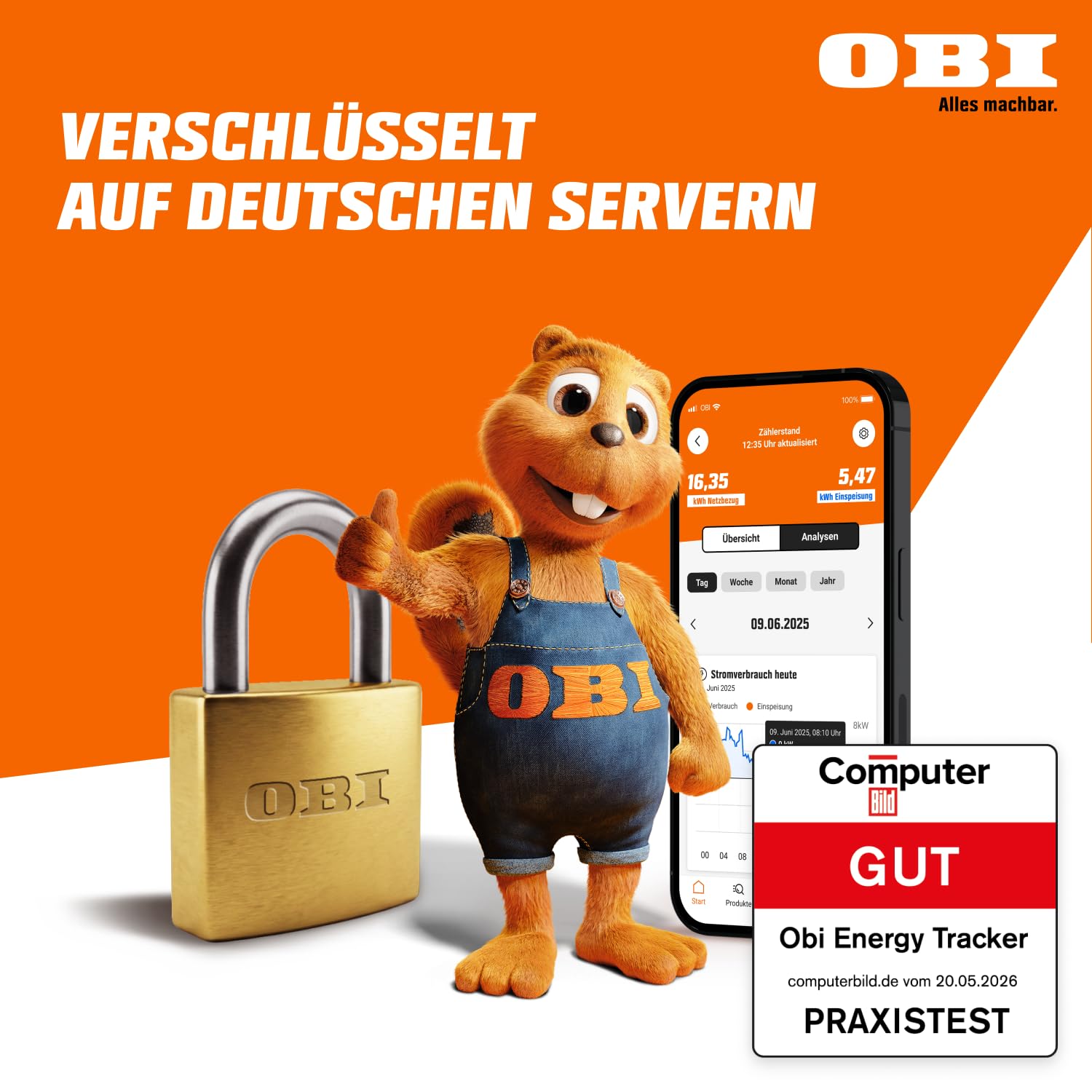 OBI ENERGY TRACKER - Smarter Stromzähler Ausleser | Strommessgerät & Stromverbrauchsmesser mit App | Energiemessgerät 8