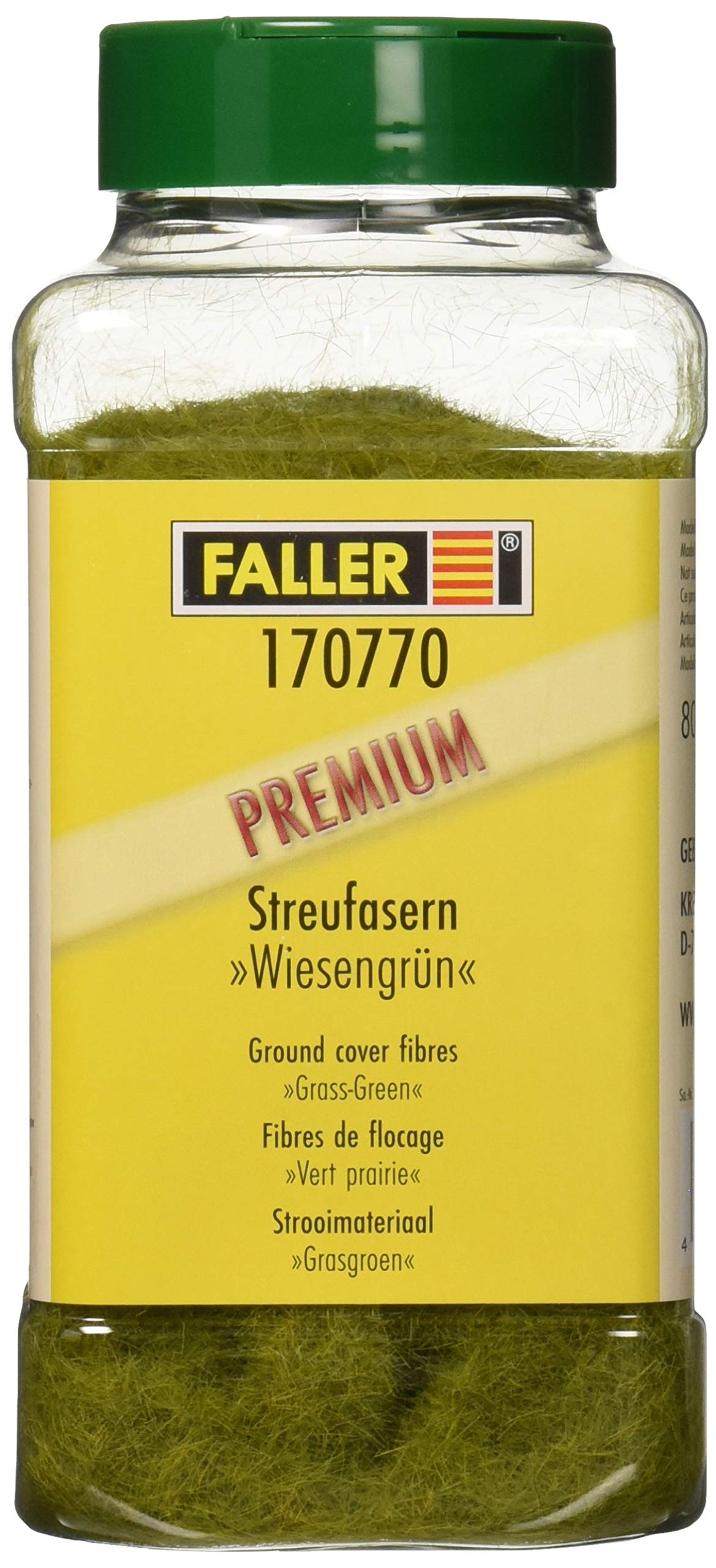 Faller FA 170770 – Fibres Meadow Green Bulk Pack, Accessory for Model Railways, Model Making, 80 g