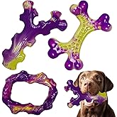 Frienhund Tough Dog Toys for Aggressive Chewers 3 Pack, Indestructible Dog Toy for Large Dogs, Bacon Flavored, Keeps Dogs Busy