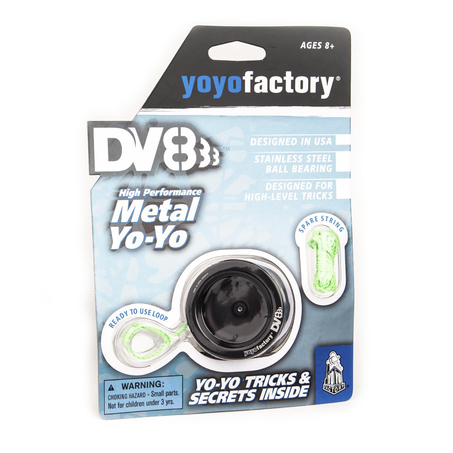 YoYo Factory DV888 Metal Yo Yo – Trick YoYo for DNA | Responsive Professional Style Yoyo Kids, Teens & Adults - Black