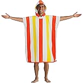 ORIGINAL KIDS Hooded Beach Towel - Swim Cover up Poncho - 100% Cotton Velour XL Hooded Towel for Adults Big Kids - Pool Bath Wearable Swimming Robe - Soft Plush 630 GSM Gift - 35 x 35 - Orange Yellow